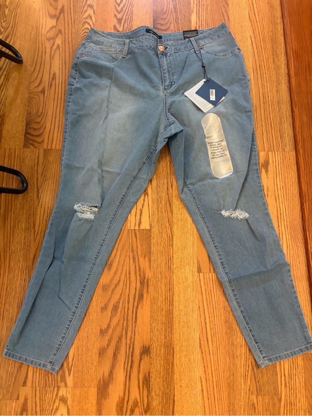 Az Denim Blue Ripped Skinny Jeans NWT size 18W